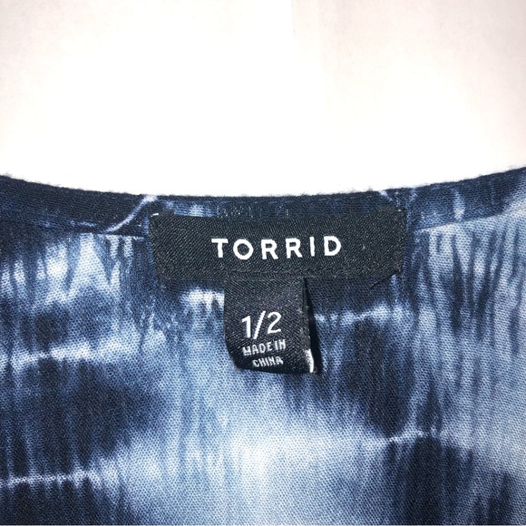 Torrid Boho Tie Dye Floral Embroidered Beach Cover Up - Picture 8 of 16